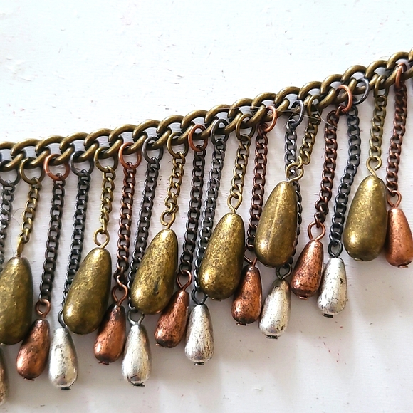 Metallic Beaded Fringe Belt - Picture 2 of 2